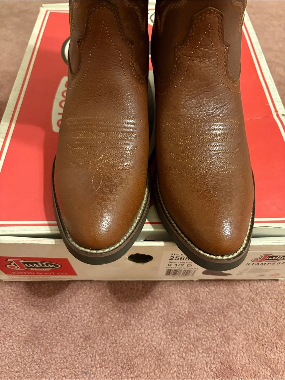 Justin Boots Brown Leather Western Cowboy Boots